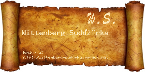 Wittenberg Sudárka névjegykártya